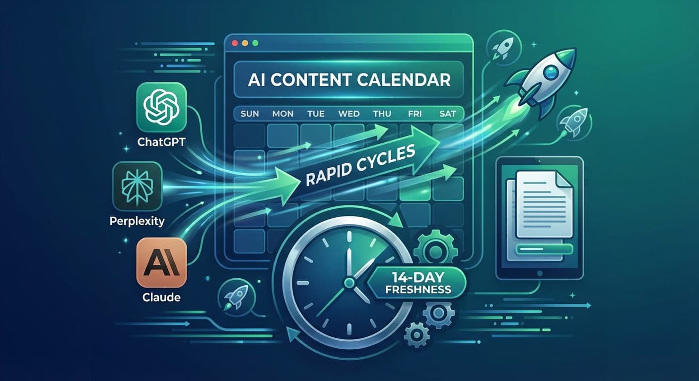 How to Build a High-Velocity Content Publishing Strategy When AI Search Platforms Penalize Content Older Than 14 Days and Your Team Can Only Produce One Blog Post Per Week