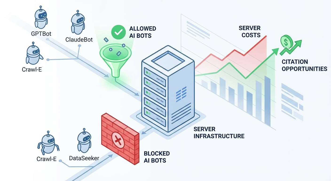 How to Build an LLMs.txt Crawler Management Strategy When Allowing All AI Bots Risks 340% Server Cost Increases But Blocking the Wrong Crawlers Costs You 76% of Citations That Only Come From Top-10 Organic Rankings