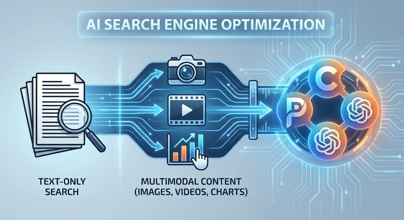 How to Build a Multimodal AI Search Strategy When Image and Video Search Results Drive 67% More Conversions But Text-Only Content Loses 80% of Visual Query Citations